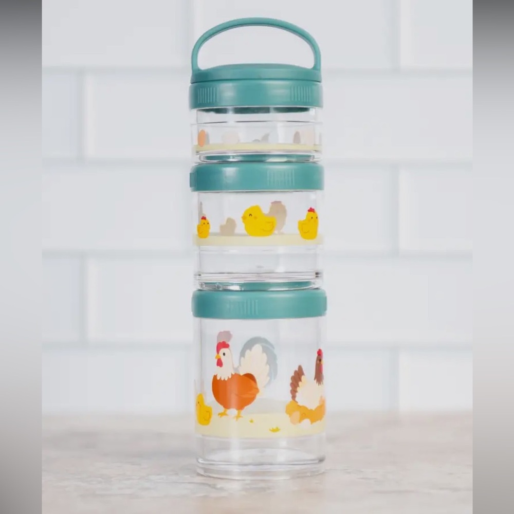 Chicken Print Snack Stacker Containers